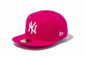 ニューエラ 59FIFTY ニューヨークヤンキース ブライトローズ ホワイト